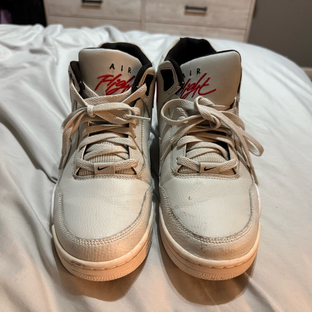Nike Air Flight White And Black Sneakers-Used - image 1